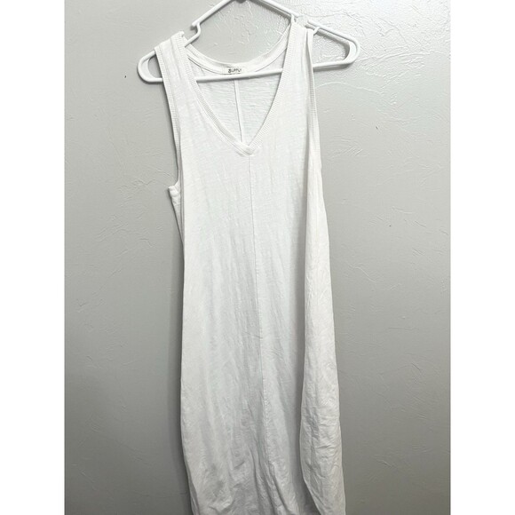 Z SUPPLY Reverie Slub Midi Pullover Dress Racerback Sleeveless Sz M VNeck Earthy - Picture 1 of 6